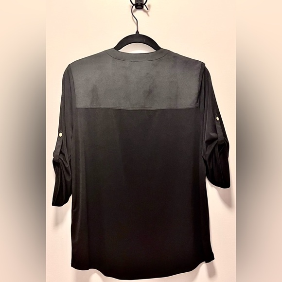 Calvin Klein Black Button Down Shirt (Medium) RN 54163 **BRAND NEW W/ TAGS!!🔖🎁** - Picture 4 of 11